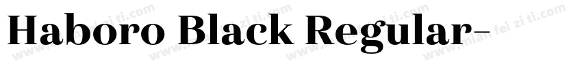 Haboro Black Regular字体转换